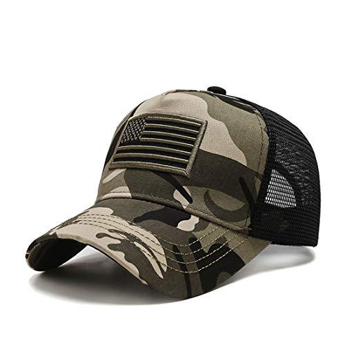 Idopy USA American Flag Army Militär Stil Mesh Baseball Cap Hut von Idopy