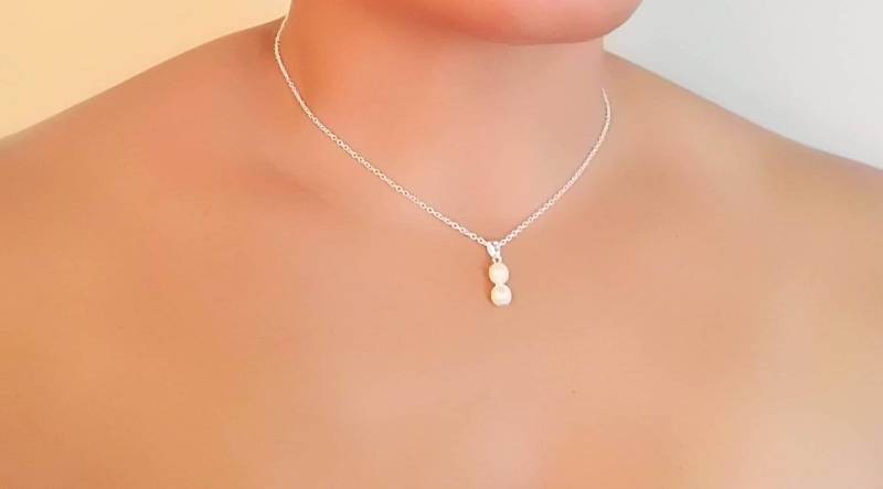 Echte Süßwasser Perlenanhänger, Sterling Silberkette Echte Süßwasser Perlenanhänger, Sterling Silberkette von IdovilBeautyConcerns