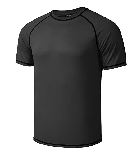 Herren große größen Übergröße Schwimmshirt Rash Guard Männer Schutz Beach T-Shirt Shortsleeve von Idtswch