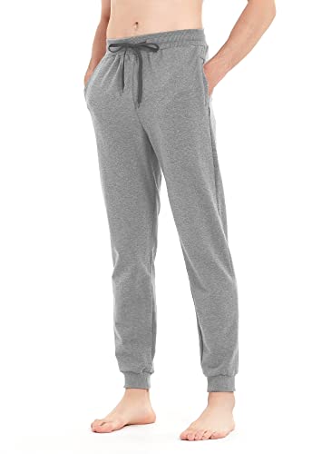 Idtswch 32/34/36/38 Inseam Sweatpants für Herren Tall Extra Long Jogger Hose mit Reißverschlusstaschen Workout, Hellgrau, Mittel von Idtswch