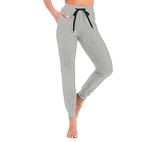 Idtswch 76,2 cm, 81,3 cm, 86,4 cm, 91,4 cm Schrittlänge, extralang, leichte Sweatpants für große Frauen, Dunkelgrau/81,3 cm lange Nähte, X-Large Lange von Idtswch