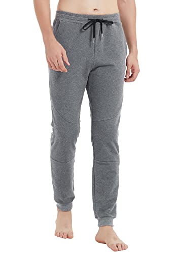 Idtswch 86 Lange Schrittlänge Sporthose Extra lang Herren Fleece-Linie Jogginghose Herren Trainingshose Baumwolle Fitness Hosen Herren mit Reißverschlusstaschen von Idtswch