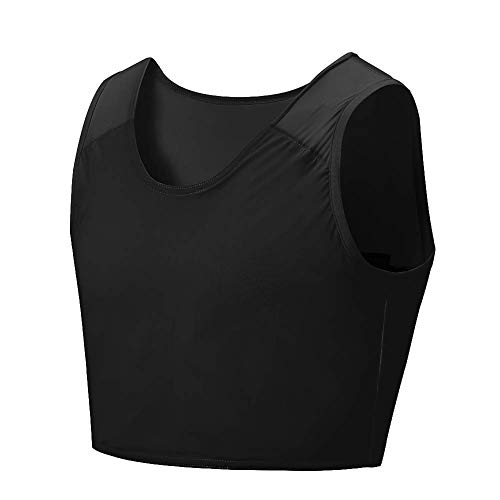 Idtswch Brustbinder für Transgender Brustbinder Half Ftm Binder Brust Kompressions-BH, Schwarz 166, XX-Large von Idtswch