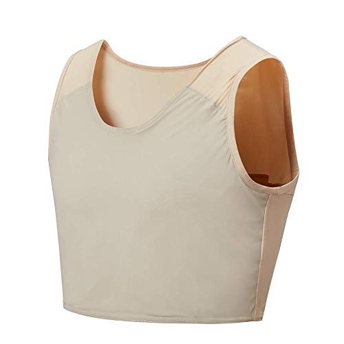 Idtswch Chest Binder for Transgender FTM Binder Compression Tomboy Trans Bandage Bra Cosplay Underwear, Nude 166, L Idtswch Chest Binder for Transgender FTM Binder Compression Tomboy Trans Bandage Bra Cosplay Underwear, Nude 166, L von Idtswch