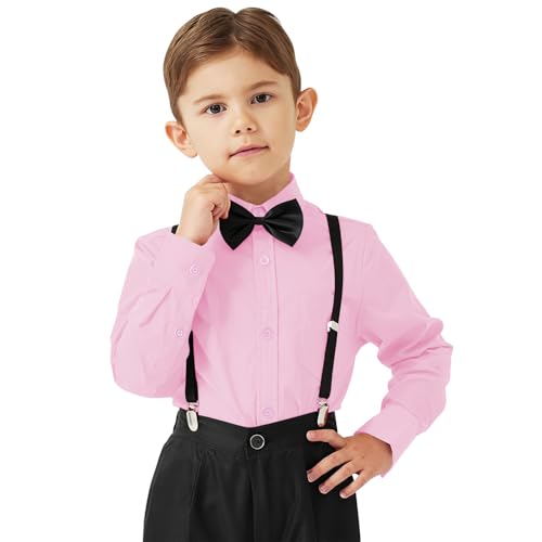 Idtswch Jungen Oxford Hemd Langarm mit Schulhemd mit Brusttasche Knopfleiste (Alter 2-16) von Idtswch