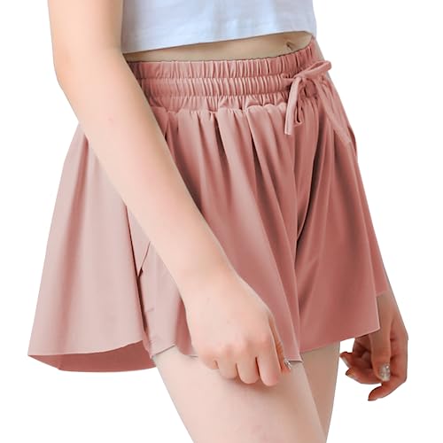 Idtswch Sport Shorts für Mädchen Atmungsaktive 2 in 1 Active Kurze Hose Badeshorts Shorts Kinder mädchen Kurze Shorts mädchen von Idtswch