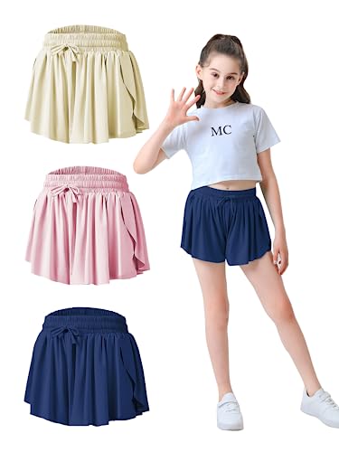 Sport Shorts für Mädchen Atmungsaktive 2 in 1 Active Kurze Hose Badeshorts Leichte Play Solid Sporthose mit Futter Taschen Sport Shorts für Mädchen Atmungsaktive 2 in 1 Active Kurze Hose Badeshorts Leichte Play Solid Sporthose mit Futter Taschen von Idtswch