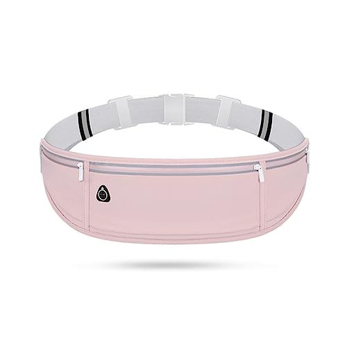 wasserdichte Hüfttasche für Frauen beim Laufen, unsichtbare Mini-Hüfttasche für Outdoor-Sportarten für Telefon, Schlüssel, Karten, Pink von Iedogo