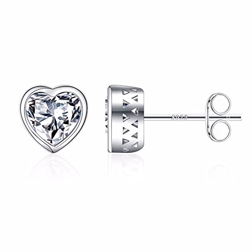 S925 Sterling Silber Birstone Ohrstecker für Frauen Herz Geburtsstein Ohrstecker für Frauen Teen Mädchen Sterling Silber Weißtopas S925 Sterling Silber Birstone Ohrstecker für Frauen Herz Geburtsstein Ohrstecker für Frauen Teen Mädchen Sterling Silber Weißtopas von Iefil