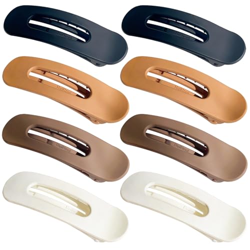 Flache Haarklammern 8pcs 2.83x1.14 Mode Alligator -Haarclip für dünne oder dicke neutrale Farben Flache Klauenklammern Chic Matte für Frauen & Mädchen Flache Haarklammern 8pcs 2.83x1.14 Mode Alligator -Haarclip für dünne oder dicke neutrale Farben Flache Klauenklammern Chic Matte für Frauen & Mädchen von Iewroyt