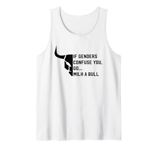 Herren If Genders Confuse You Go Milk a Bull Tank Top Herren If Genders Confuse You Go Milk a Bull Tank Top von If Genders Confuse You Go Milk a Bull apparel