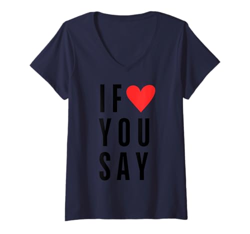 Damen Wenn du lustig sagst, Liebe ich Herz Rot T-Shirt mit V-Ausschnitt Damen Wenn du lustig sagst, Liebe ich Herz Rot T-Shirt mit V-Ausschnitt von If You Say Funny I Love Heart Red Enhypen Tee