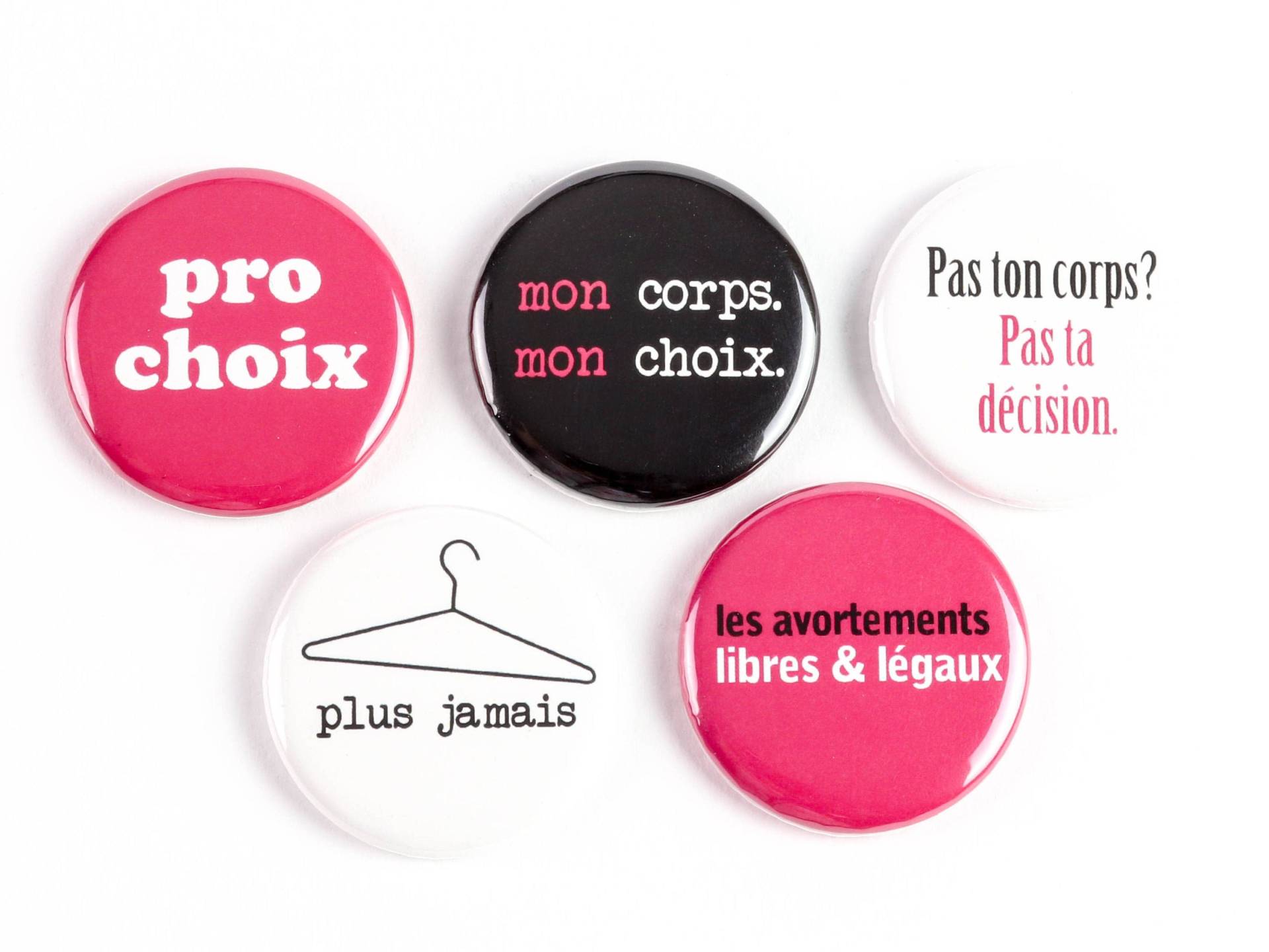 Pro-Choix Collection Des Macarons Ou Aimants Droit Femmes, Avortements Legals - Soutient Planned Parenthood Ottawa von IfAndsOrButtons