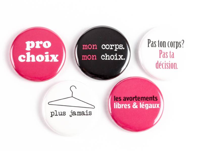 Pro-Choix Collection Des Macarons Ou Aimants Droit Femmes, Avortements Legals - Soutient Planned Parenthood Ottawa von IfAndsOrButtons