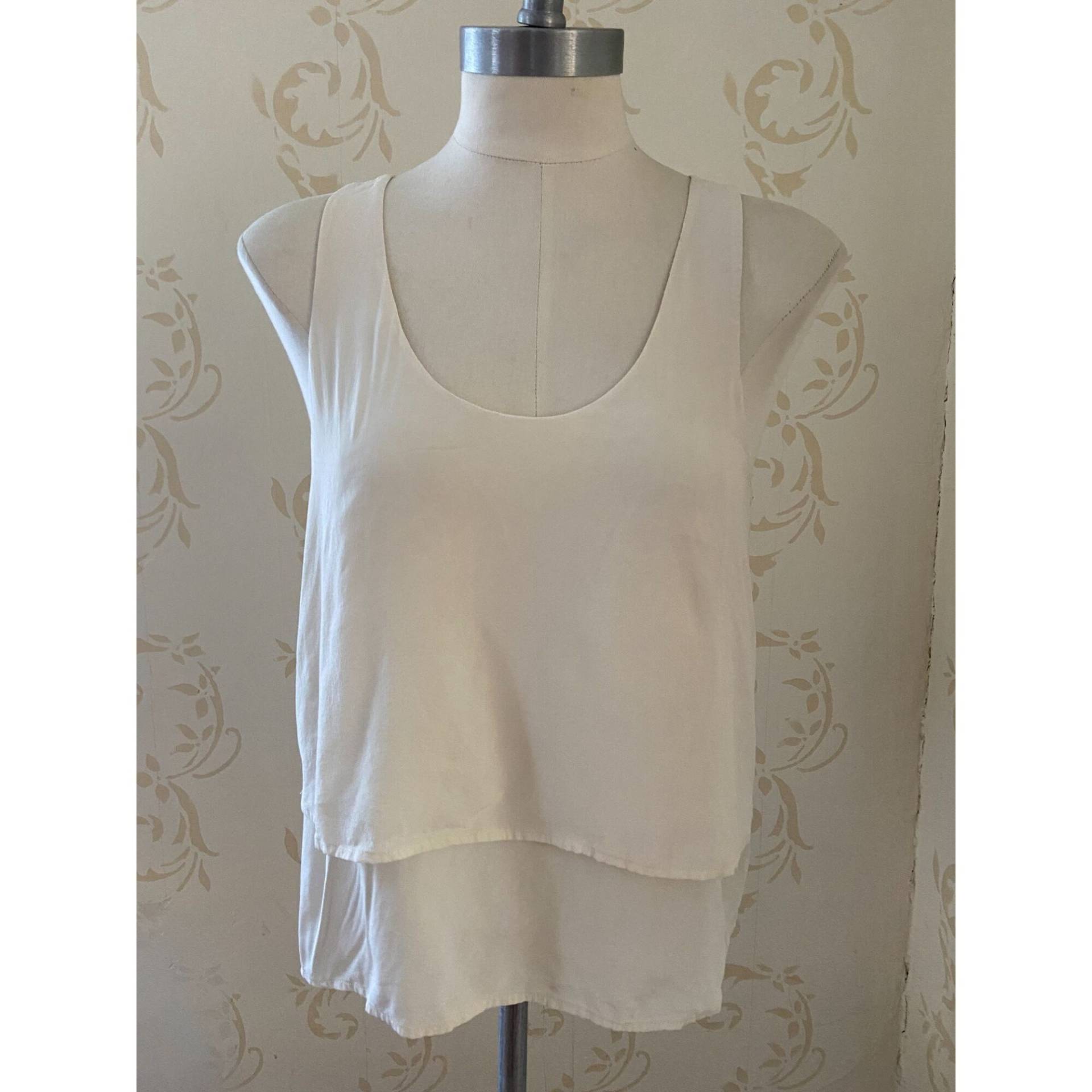 Damen Größe Xs Rebecca Minkoff 100% Seide Schöne Beige Bluse von Ifindulove