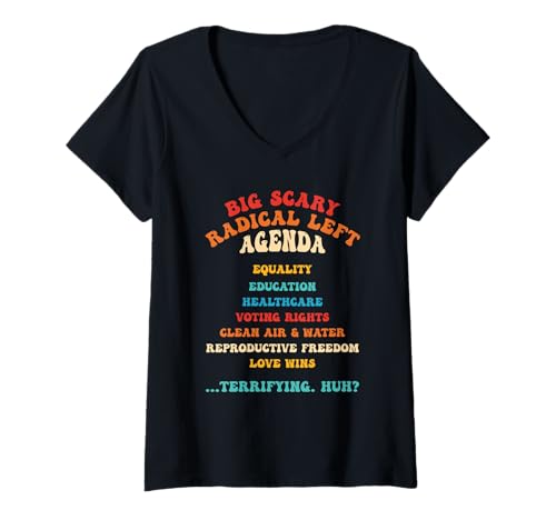 Damen Es ist eine beängstigende radikale Linke Agenda, Gleichstellung, Bildung, Design T-Shirt mit V-Ausschnitt Damen Es ist eine beängstigende radikale Linke Agenda, Gleichstellung, Bildung, Design T-Shirt mit V-Ausschnitt von Ig Scary Radical Left Agenda Equality Education.
