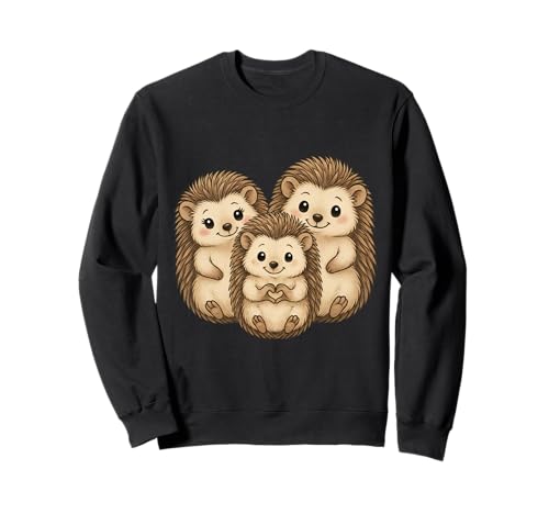 Igel mit Herz und Familie | Süßer Igel mit Mama & Papa Sweatshirt Igel mit Herz und Familie | Süßer Igel mit Mama & Papa Sweatshirt von Igel Designer Designs