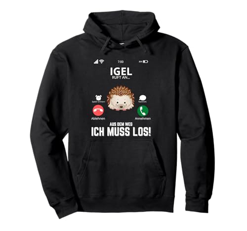 Igel Ruft An - Lustiges Igel Kinder Pullover Hoodie von Igel Geschenke