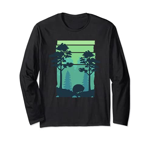 Wald Tier Outdoor Waldbewohner Natur Tierfreund Igel Langarmshirt von Igel Wald Tierliebhaber Waldtier Geschenk