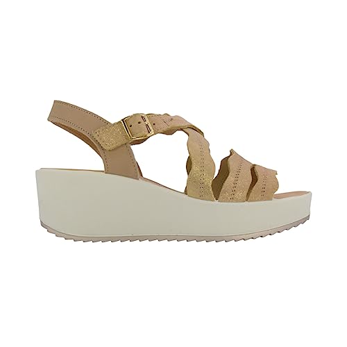 IGI&CO Damen Candy Keilsandale, Beige Gold 74, 38 EU von IGI&Co