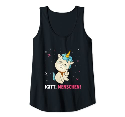 Damen Igitt Menschen Hassen Einhorn Lustiges Spruch Tank Top von Igitt Menschen Witzige Statement Geschenke