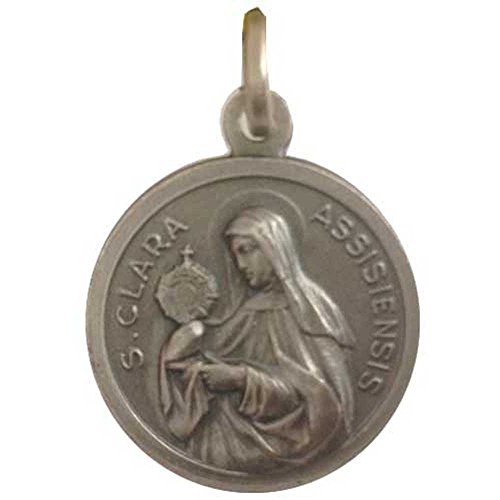 Medaille St. Klara von Assisi - 925 Sterling Silber von I G J