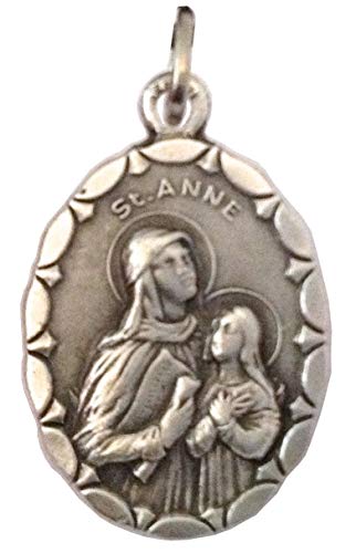 OVALE MEDAILLE DER HEILIGEN ANNA (MUTTER DER HEILIGSTEN JUNGFRAU MARIA) - MEDAILLEN DER SCHUTZHEILIGEN - 100% Made in Italy von I G J
