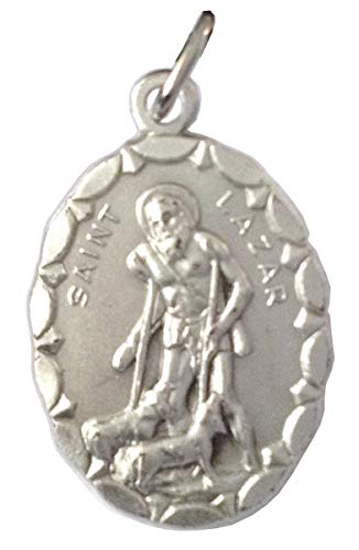 OVALE MEDAILLE DES HEILIGEN Aussätzigen LAZARUS - MEDAILLEN DER SCHUTZHEILIGEN - 100% Made in Italy von I G J