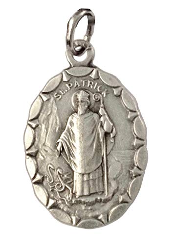 OVALE MEDAILLE VON SANKT PATRICK- SCHUTZPATRON VON IRLAND - MEDAILLEN DER SCHUTZHEILIGEN - 100% Made in Italy von I G J