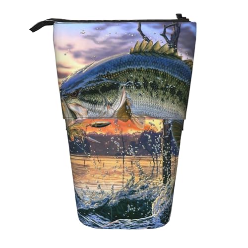 IguaTu Baseball-Federmäppchen, erweiterbar, Teleskop-Schreibwaren-Organizer, strapazierfähiges Oxford-Gewebe, Mehrzweck-Tasche für Stifte, Make-up, Bassangeln, Einheitsgröße, Kosmetikkoffer von IguaTu