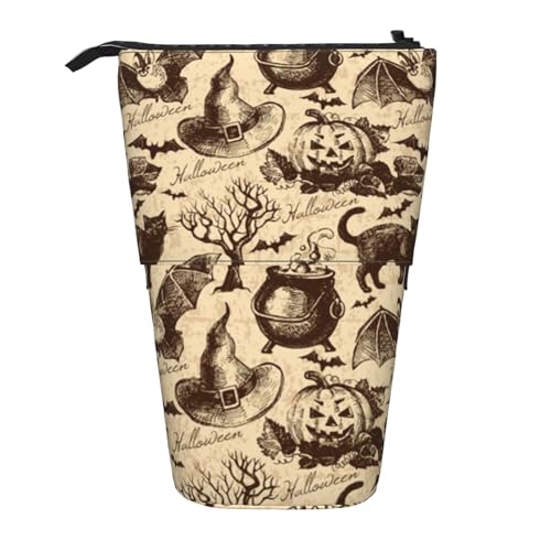 IguaTu Erweiterbares Federmäppchen, Motiv: Strauß Narzissen, Teleskop-Schreibwaren-Organizer, strapazierfähiges Oxford-Gewebe, Mehrzweck-Tasche für Stifte, Make-up, Hexenhut, Einheitsgröße, von IguaTu