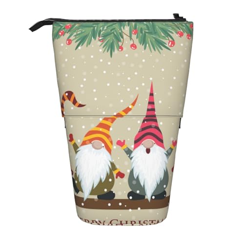 IguaTu Erweiterbares Federmäppchen mit Mops-Motiv, Teleskop-Schreibwaren-Organizer, strapazierfähiges Oxford-Gewebe, Mehrzweck-Tasche für Stifte, Make-up, Weihnachtswichtel, Einheitsgröße, von IguaTu