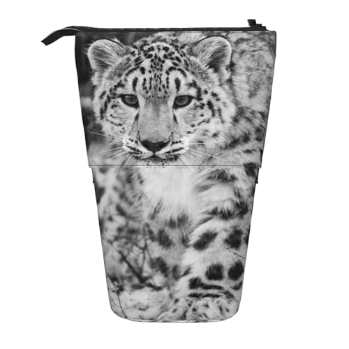 IguaTu Erweiterbares Federmäppchen mit Schneeleopard, Teleskop-Schreibwaren-Organizer, strapazierfähiges Oxford-Gewebe, Mehrzweck-Tasche für Stifte, Make-up, schneeleopard, Einheitsgröße, von IguaTu