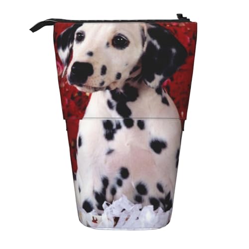 IguaTu Erweiterbares Federmäppchen mit tropischem Regenwald, Teleskop-Schreibwaren-Organizer, strapazierfähiges Oxford-Gewebe, Mehrzweck-Tasche für Stifte, Make-up, Dalmatiner-Welpe, Einheitsgröße, von IguaTu