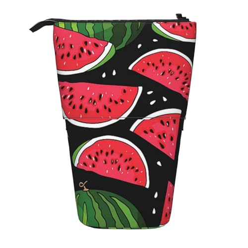 IguaTu Erweiterbares Federmäppchen mit tropischem Regenwald, Teleskop-Schreibwaren-Organizer, strapazierfähiges Oxford-Gewebe, Mehrzweck-Tasche für Stifte, Make-up, wassermelone, Einheitsgröße, von IguaTu