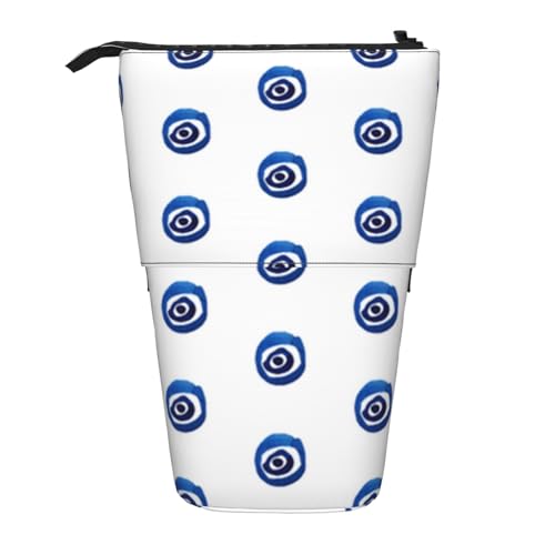 IguaTu Evil Eyes Erweiterbares Federmäppchen, Teleskop-Schreibwaren-Organizer, strapazierfähiges Oxford-Gewebe, Mehrzweck-Tasche für Stifte, Make-up, Evil Eyes1, Einheitsgröße, Kosmetikkoffer von IguaTu