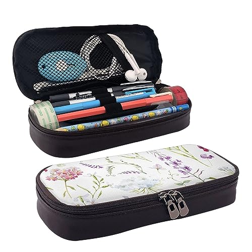 IguaTu Farbiges Blumenmuster Federmäppchen Große Kapazität Bedrucktes Federmäppchen Schreibwaren Organizer für Schule Bürobedarf, Farbiges Blumenmuster, Einheitsgröße, Beauty Case von IguaTu