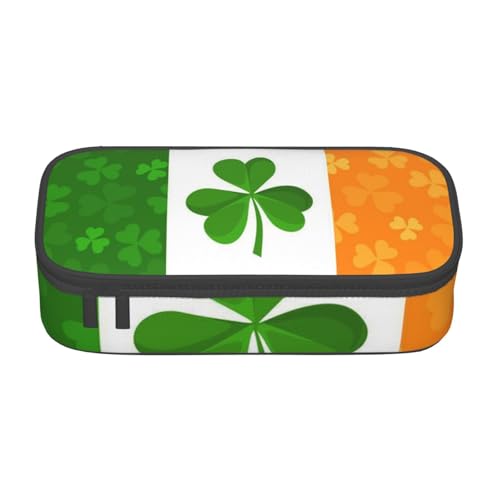 IguaTu Faultier Sonnenblume Große Kapazität Federmäppchen für Schule Schreibwaren Organizer Tasche mit Fächern Reißverschlusstasche, Irische Flagge, Einheitsgröße, Kosmetikkoffer von IguaTu