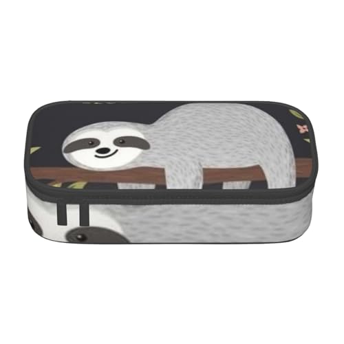 IguaTu Federmäppchen "Follow Your Dreams" Faultier Große Kapazität für Schule, Schreibwaren Organizer Tasche mit Fächern, Reißverschlusstasche, Folgen Sie Ihren Träumen Faultier, Einheitsgröße von IguaTu