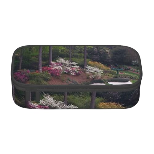 IguaTu Federmäppchen für Golfplatz, große Kapazität, für Schule, Schreibwaren-Organizer-Tasche mit Fächern, Reißverschlusstasche, Golfplatz, Einheitsgröße, Kosmetikkoffer von IguaTu