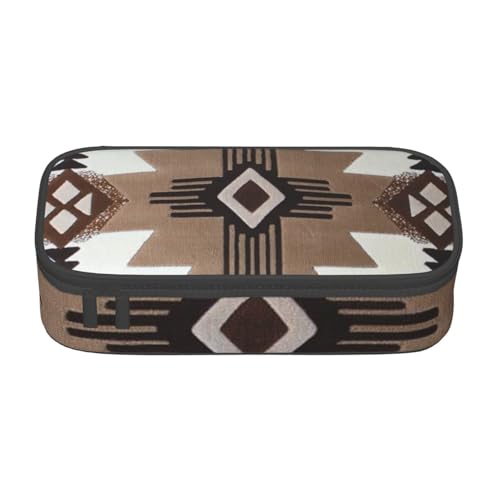 IguaTu Federmäppchen mit Elefant und Giraffe, große Kapazität, für Schule, Schreibwaren-Organizer-Tasche mit Fächern, Reißverschlusstasche, Indianer, Einheitsgröße, Kosmetikkoffer von IguaTu