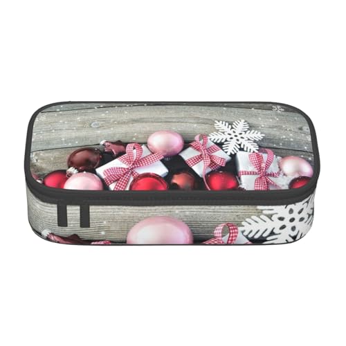 IguaTu Federmäppchen mit Elefant und Giraffe, große Kapazität, für Schule, Schreibwaren-Organizer-Tasche mit Fächern, Reißverschlusstasche, Weihnachtsdekoration., Einheitsgröße, Kosmetikkoffer von IguaTu