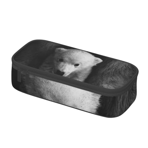 IguaTu Federmäppchen mit Elefant und Giraffe, große Kapazität, für Schule, Schreibwaren-Organizer-Tasche mit Fächern, Reißverschlusstasche, bär, Einheitsgröße, Kosmetikkoffer von IguaTu