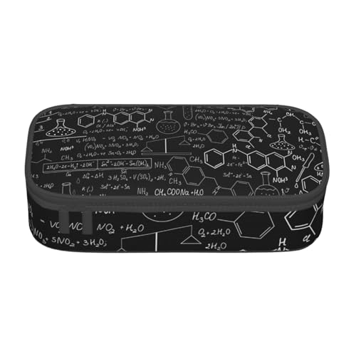 IguaTu Federmäppchen mit Fledermaus-Muster, große Kapazität, für Schule, Schreibwaren-Organizer-Tasche mit Fächern, Reißverschlusstasche, Abstrakte Wissenschaft Chemie., Einheitsgröße, Kosmetikkoffer von IguaTu