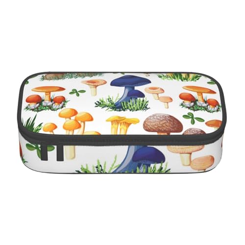 IguaTu Federmäppchen mit Labrador-Hunden, große Kapazität, für Schule, Schreibwaren-Organizer-Tasche mit Fächern, Reißverschlusstasche, Japanischer Malpilz, Einheitsgröße, Kosmetikkoffer von IguaTu