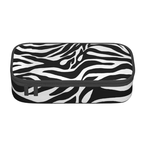 IguaTu Federmäppchen mit Labrador-Hunden, große Kapazität, für Schule, Schreibwaren-Organizer-Tasche mit Fächern, Reißverschlusstasche, Zebramuster, Einheitsgröße, Kosmetikkoffer von IguaTu