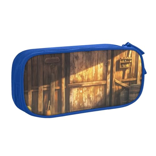 IguaTu Federmäppchen mit Scheunentür, große Kapazität, doppellagig, Schreibwaren-Organizer für Schule, Büro, Reisen, blau, Einheitsgröße, Kosmetikkoffer IguaTu Federmäppchen mit Scheunentür, große Kapazität, doppellagig, Schreibwaren-Organizer für Schule, Büro, Reisen, blau, Einheitsgröße, Kosmetikkoffer von IguaTu