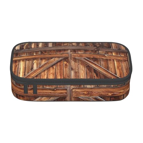 IguaTu Federmäppchen mit tropischer Palme, Hawaii, Strand, große Kapazität, für Schule, Schreibwaren, Organizer-Tasche mit Fächern, Reißverschlusstasche, Scheunentür, Einheitsgröße, Kosmetikkoffer von IguaTu