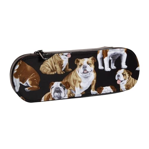 IguaTu Federmäppchen und Make-up-Organizer mit Italien-Flagge, wasserdicht, mit Reißverschluss, kompakte Reise-Stifttasche für Schule, Büro, French Bulldogs, Einheitsgröße, Kosmetikkoffer von IguaTu