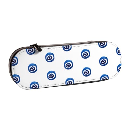 IguaTu Federmäppchen und Make-up-Organizer mit französischem Hahn, wasserdicht, mit Reißverschluss, kompakte Reise-Stifttasche für Schule, Büro, Evil Eyes1, Einheitsgröße, Kosmetikkoffer von IguaTu